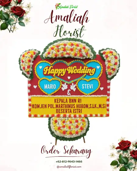 Papan Bunga Pernikahan Patoameme